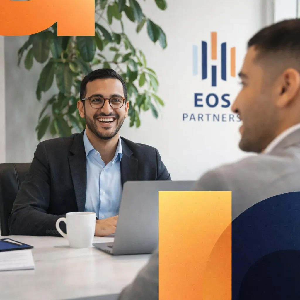 Un associé d’EOS Partners en rendez-vous client